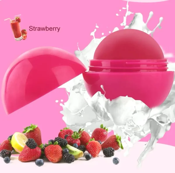 Natural Moisturizing Lip Balm Smooth Ball Healing (Strawberry)