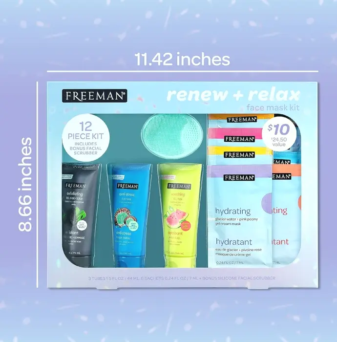 Freeman Limited Edition Facial Mask Kit, 12-Piece Skincare Set