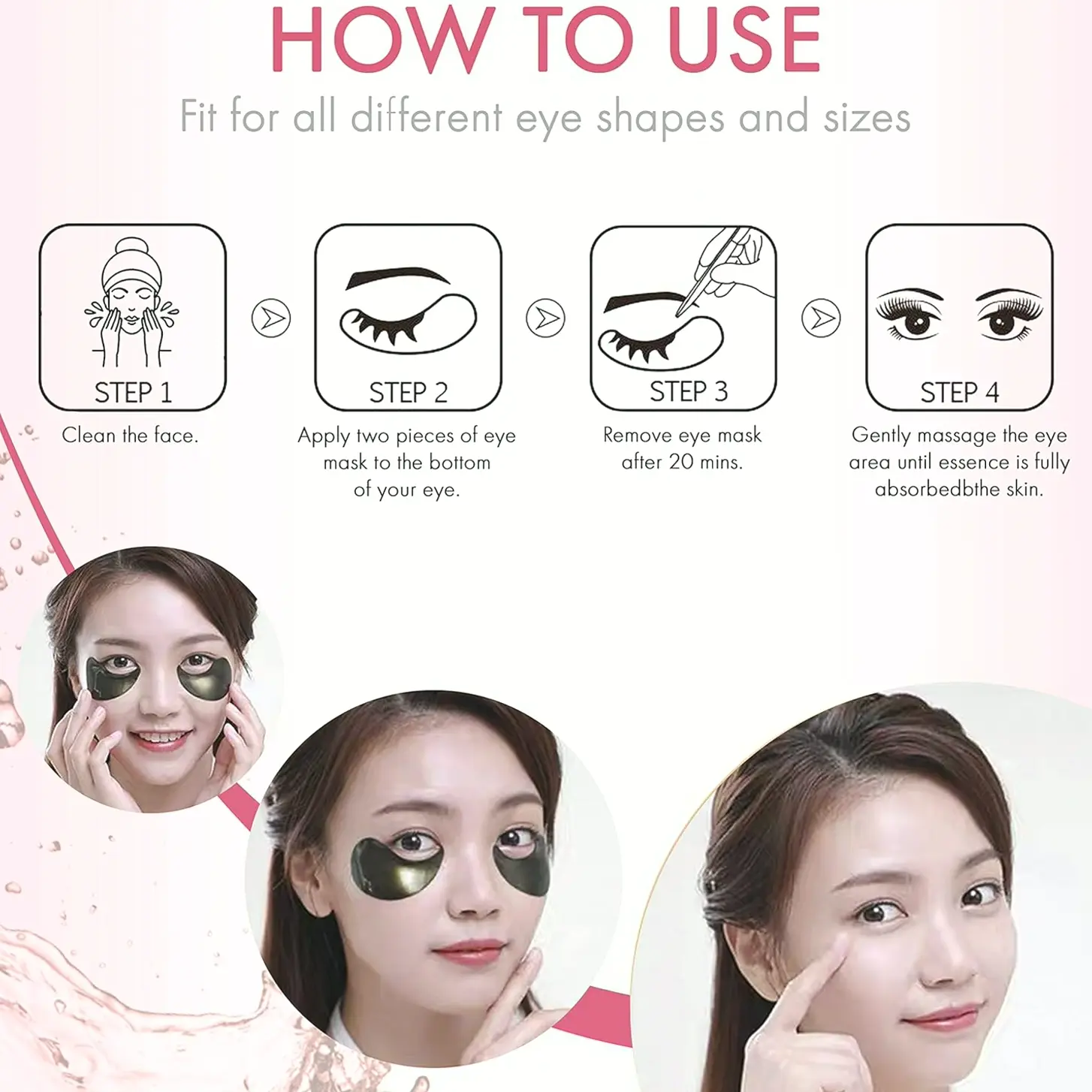 Korean Gold Under Eye Patches (60pcs)