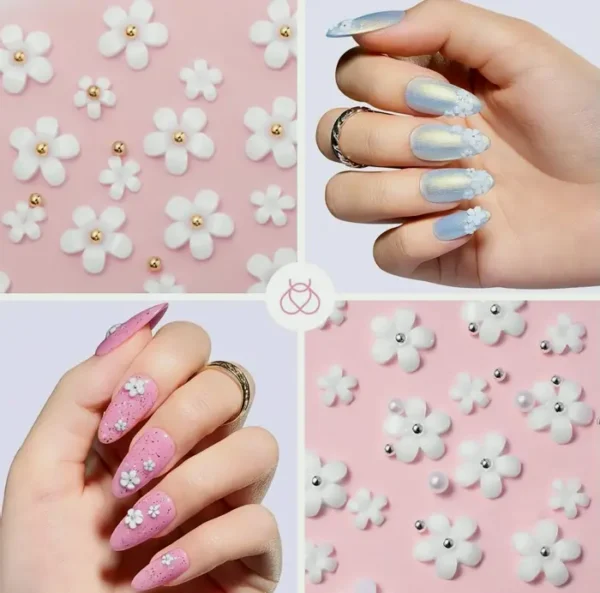 Beetles Brand Flower Nail Charms 2 Boxes