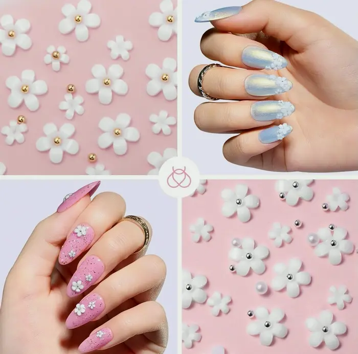 Beetles Brand Flower Nail Charms 2 Boxes