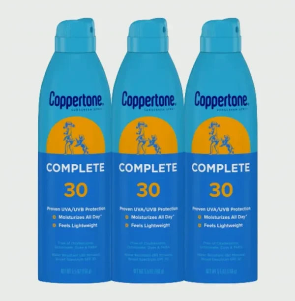 Coppertone SPF 30 Lightweight Sunblock Spray Pack