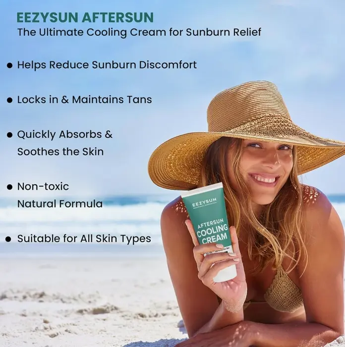 Post-Sun Cooling Lotion with Aloe, Tea Tree, Chamomile (3.3 oz)
