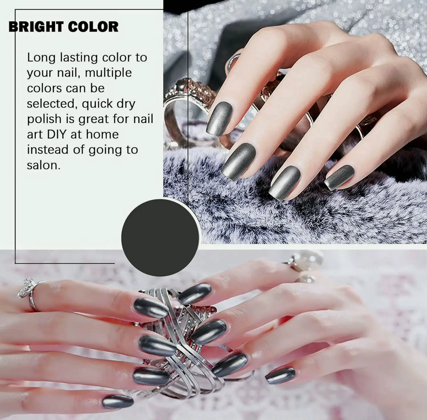 Holographic Manicure Mirror Polish