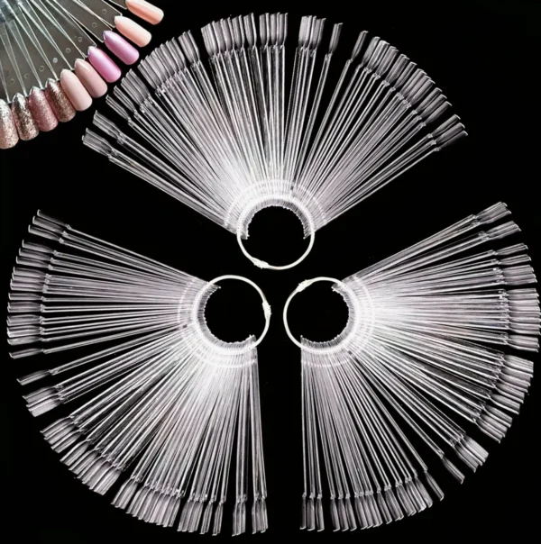 150 Pieces Transparent Manicure Swatches Sticks