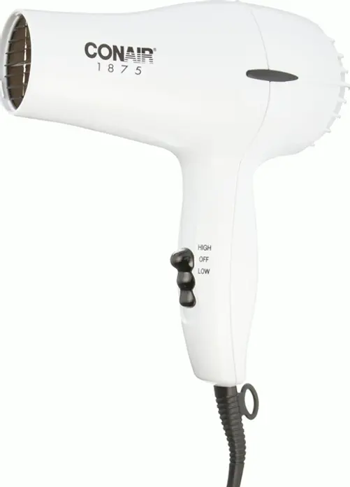 Conair Brand Blow Dryer, 1875 Watt Medium Hair Dryer, White Color