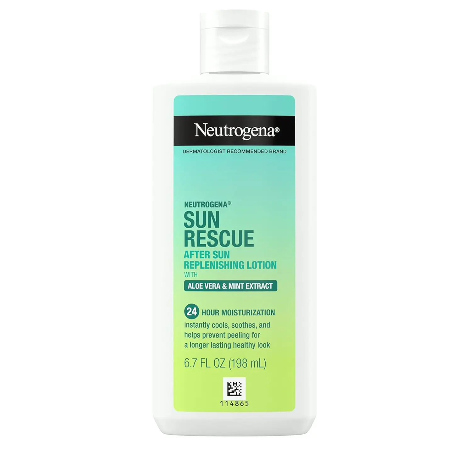 Neutrogena's Sun Rescue After-Sun Moisturizer with Aloe Vera, Mint Extract, & Vitamin E, 6.7 oz