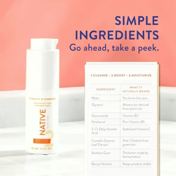 Native Illuminating Face Serum with Vit C & B3