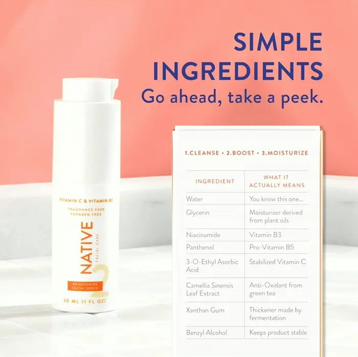 Native Illuminating Face Serum with Vit C & B3