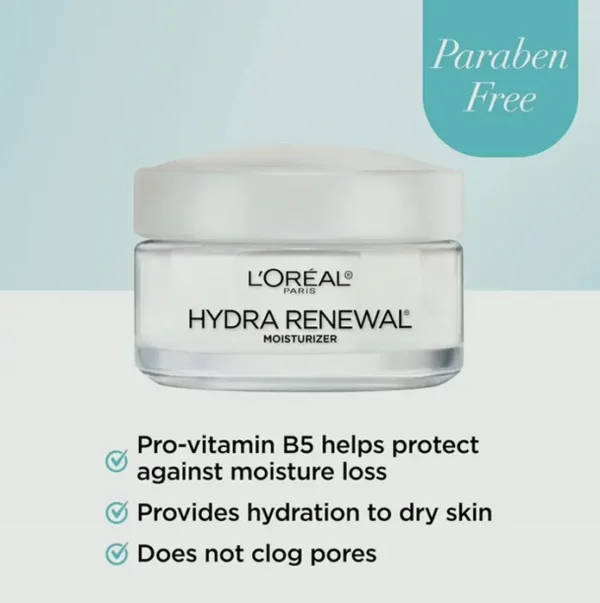 L'Oreal Hydra-Renewal Face Lotion for Sensitive Skin, All-Day Hydration, 1.7 Oz