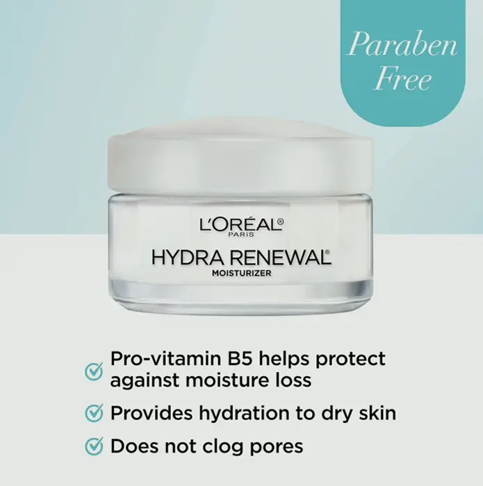 L'Oreal Hydra-Renewal Face Lotion for Sensitive Skin, All-Day Hydration, 1.7 Oz