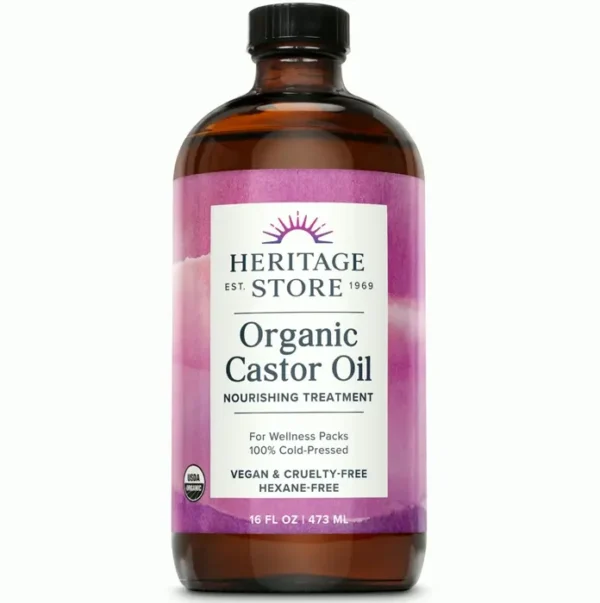 Natural Castor Oil - Bottle, Hydration for Hair, Skin & Lashes | 16oz