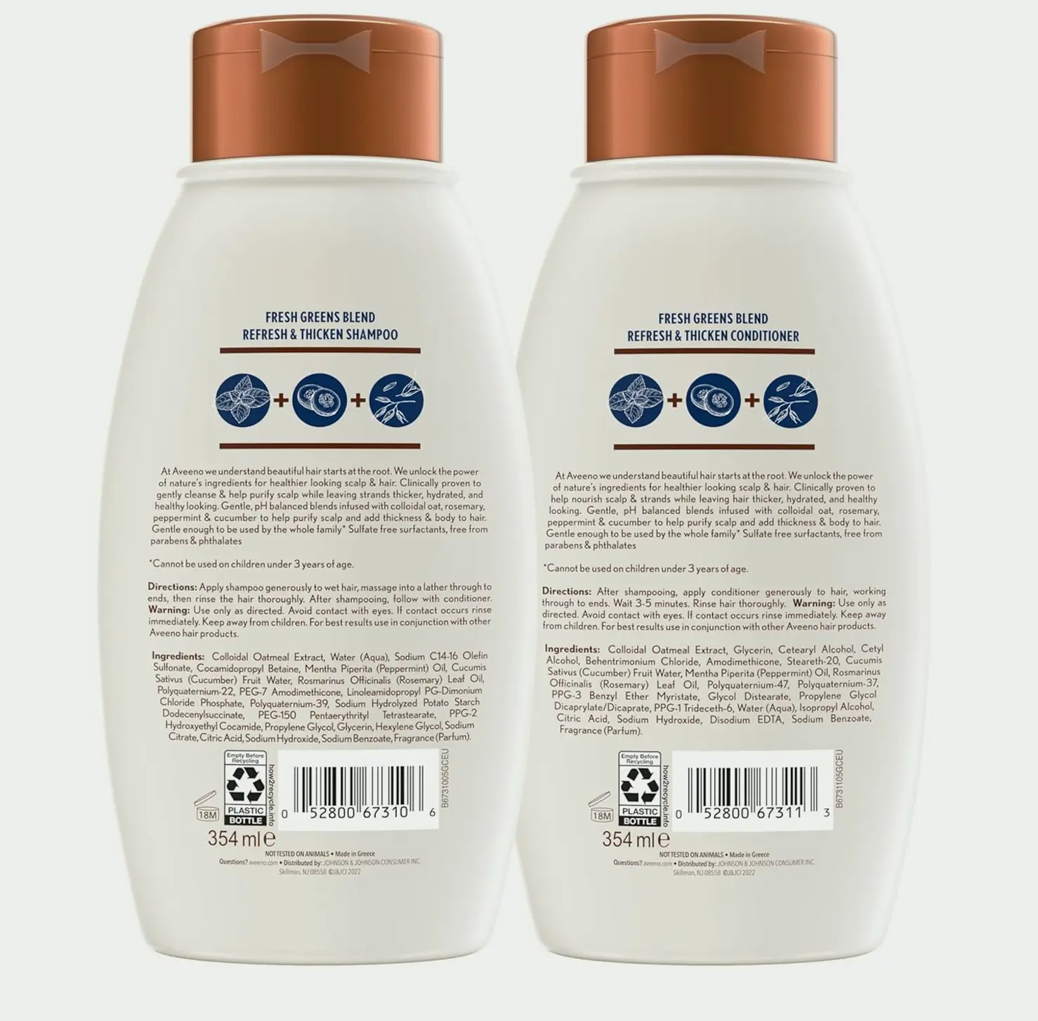 Aveeno Thickening Shampoo & Conditioner with Rosemary