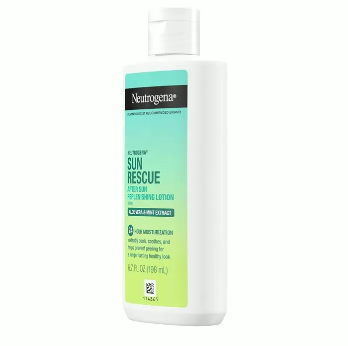Neutrogena's Sun Rescue After-Sun Moisturizer with Aloe Vera, Mint Extract, & Vitamin E, 6.7 oz