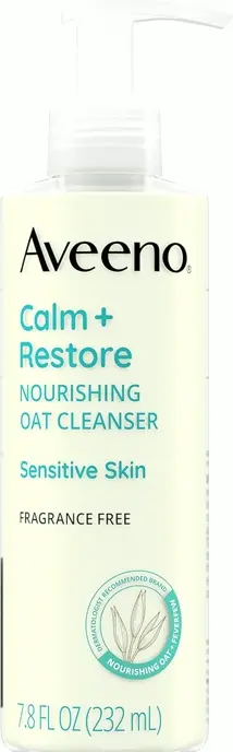 Aveeno Calm and Restore Soothing Oat Facial Cleanser, Gentle Care, 7.8 fl. oz